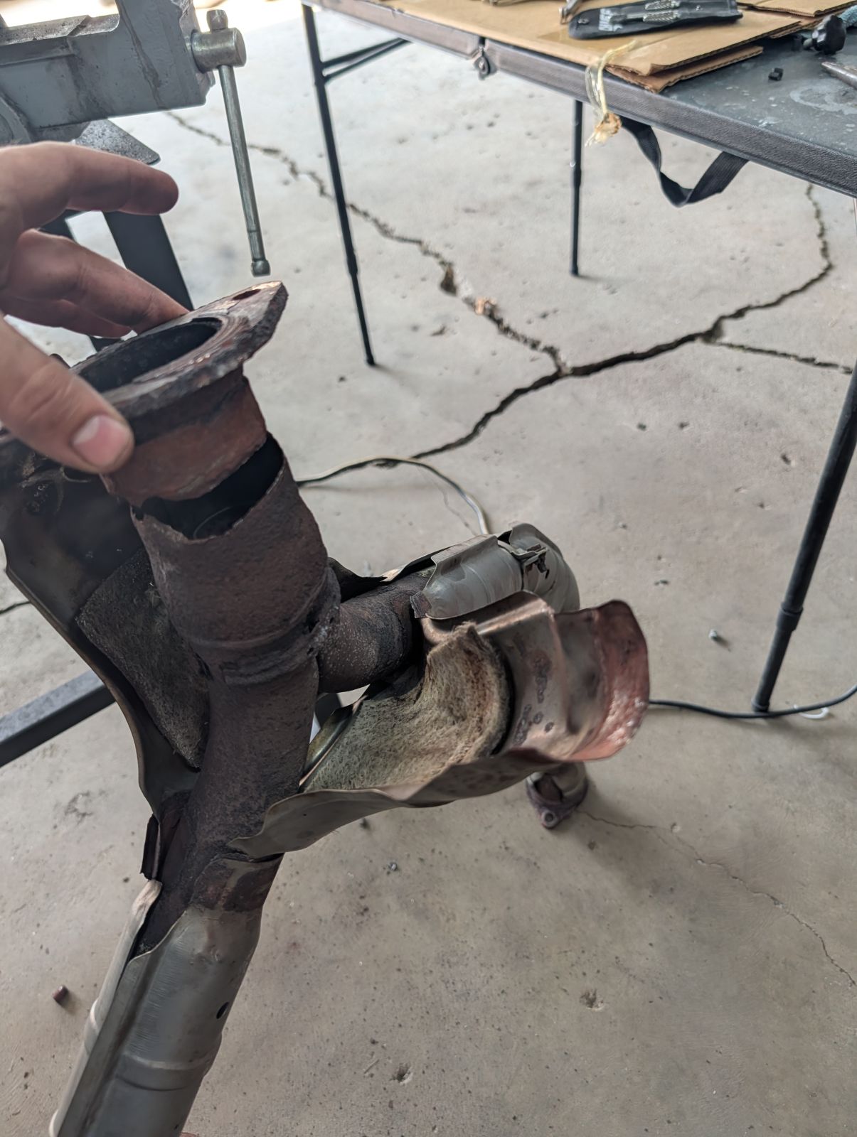 Heat shield removal, exhaust leak. Noise source